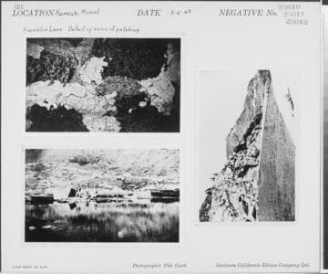 Kaweah Miscellaneous - Franklin Lake, Detail of Cement patching