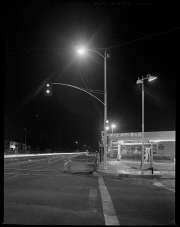 Street lighting & signal at night