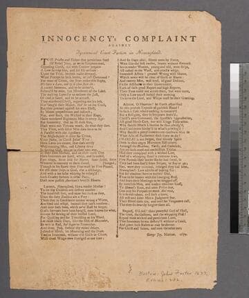 Innocency's complaint against tyrannical court faction in Newengland [sic]
