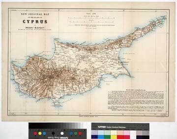 New original map of the island of Cyprus / by Henry Kiepert, Prof. Berlin Univ., M. R. Sc. Berlin, Hon. Corr. M. R. Geogr. Soc. of London