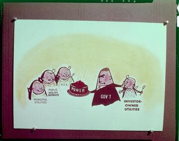 Political cartoon portraying government discrimination towards Investor-