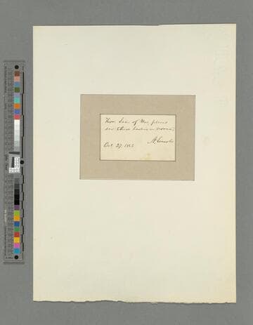 Abraham Lincoln, note to Edwin M. Stanton