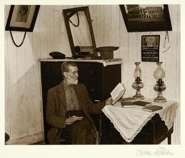 Interior of postmaster Brown's home at Old Rag. Shenandoah National Park, Virginia, October 1935