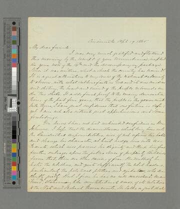Stanley Matthews, Cincinnati, Ohio, letter to Salmon P. Chase