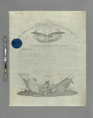 Abraham Lincoln, Washington, D.C., military commission to John C. Gardiner