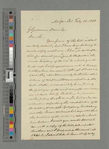 George P. Fisher, Milford, Delaware, letter to G. Grosvenor Dawe