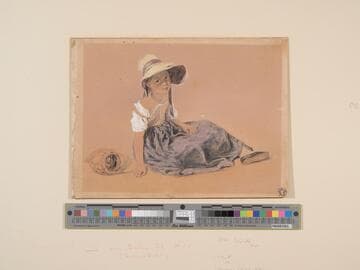 Seated Girl with Basket