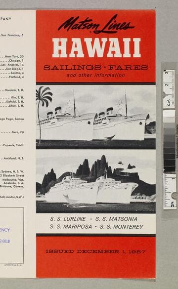 Hawaii sailings - fares and other information