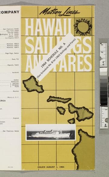 Hawaii sailings and fares... 1964 schedule no. A