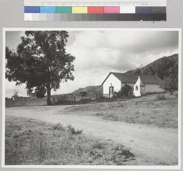 Pauma Indian Mission church, from the road