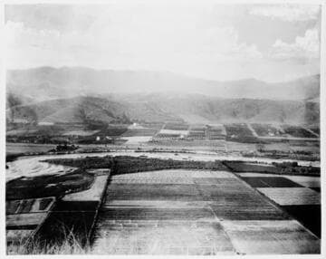 Los Angeles, Looking North from Elysian Park showing Los Angeles River and Mt. Washington