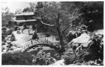 Japanese garden after snowfall, January 15 1932