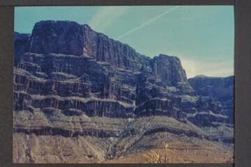 The ravine with a spring in center.  Ervin climbed south of it