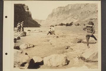 [lining boat through Cataract Canyon?]