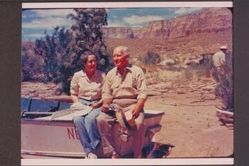 Gretchen and Ben Page.  Lees Ferry.  At end of San Juan trip
