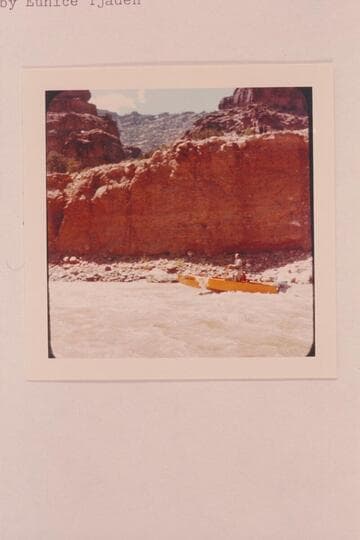 Al Morton and Roy Sessions in Morton's boat.  Desolation Canyon