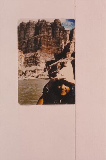 Russ Campbell at mouth of Range Canyon.  Cataract Canyon