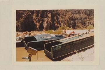 The two prop boats rolled for repairs; Bright Angel Creek