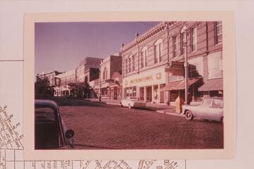 Commercial Street in Trinidad, Colorado, where James White had his stand for his express wagon