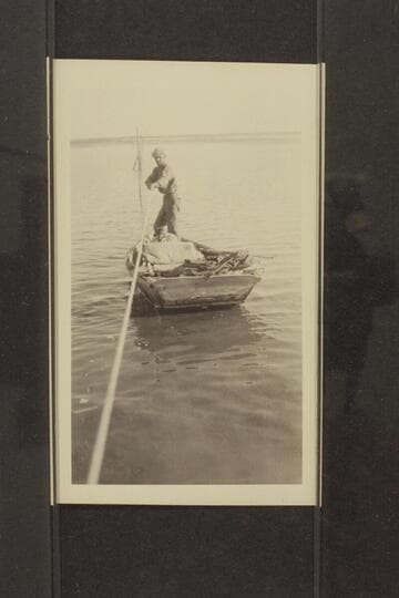 Hauling in through the mud at edge of Salton Sea