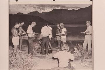 Breakfast at Pierces Ferry:  Milotte, Garth Marston, Kent Frost, Joe Desloge, Anne Desloge, Otis Marston, Nevills, Zoe Desloge and Joe Desloge