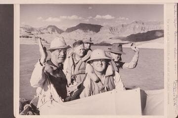 The crew of the "Esmeralda" at the end of her first traverse of the Marble and Grand Canyons