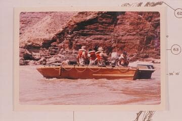 Disney camera boat at foot of Chuar Rapid