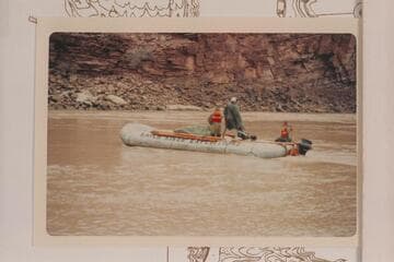 Lead boloney of the Hatch outfit from left bank near Comanche Creek.  Note the life hazards