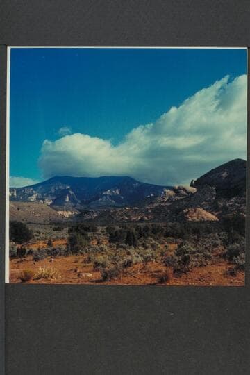 Storm over Navajo Mountain.  From Cactus Rock in Trail Canyon