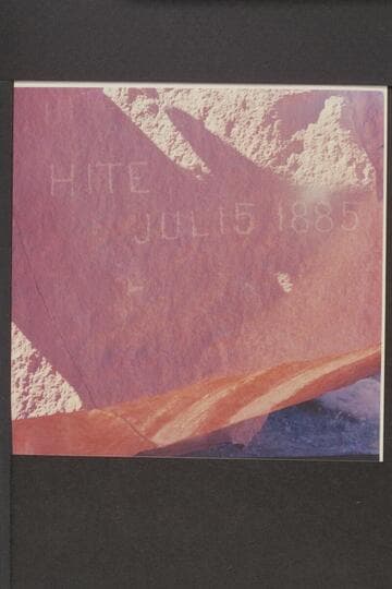 Inscription at Mile 143.9, right bank reading "Hite, Jul 15 1885"