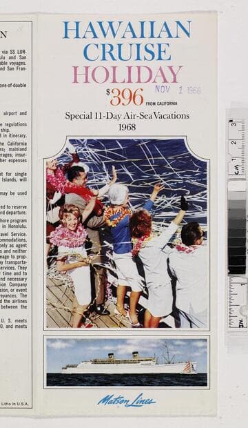 Hawaiian cruise holiday... special 11-day air-sea vacations 1968