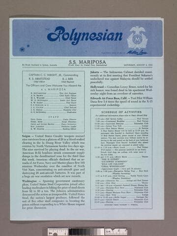 The Polynesian : published daily at sea by Matson Lines