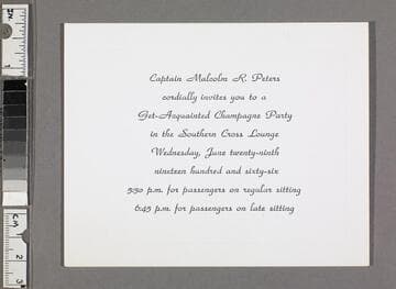 Get-acquainted champagne party invitation