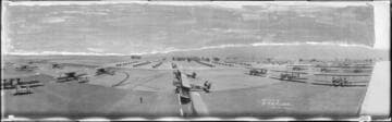 United Airport, military planes on runway, Burbank. April 26, 1930