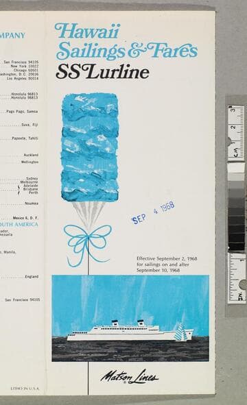 Hawaii sailings & fares  :  SS Lurline