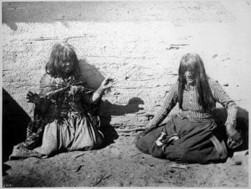 Women playing game--Mojave