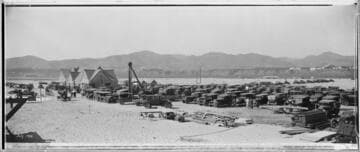 Beach, automobiles, and real estate development, Pierpont Bay, Ventura. 1926