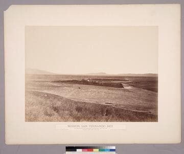 Mission, San Fernando Rey. / Los Angeles County, California, Established Sept. 8th, 1797. General View from the East