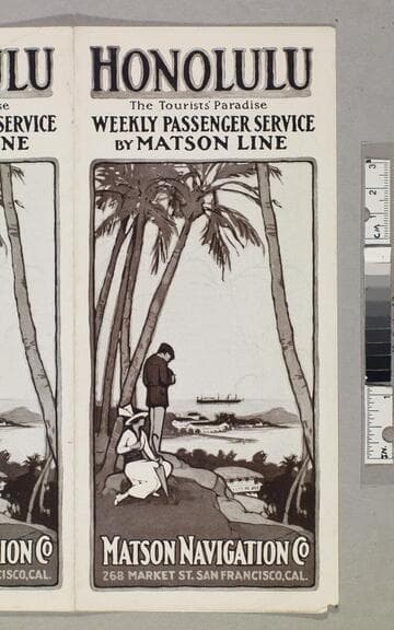 Honolulu the tourists' paradise : weekly passenger service by Matson Line