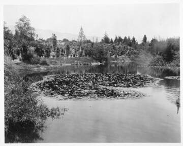 Reservoir of the San Marino ranch, circa 1924