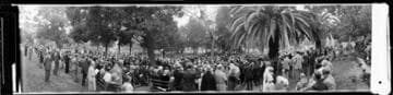 Large audience at an outdoor ceremony