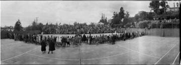 Women's tennis at the Raymond Hotel, 1200 South Fair Oaks, Pasadena