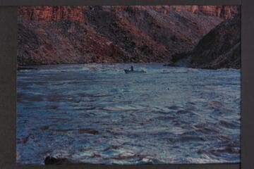 Harris-Brennan boat at head of Rapid 23 from Mile 202.25