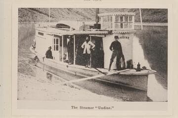 The steamer "Undine" wrecked while trying to ascend a rapid on Grand River above Moab