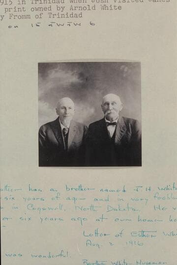 Josh White and James White.  In Trinidad when Josh visited James