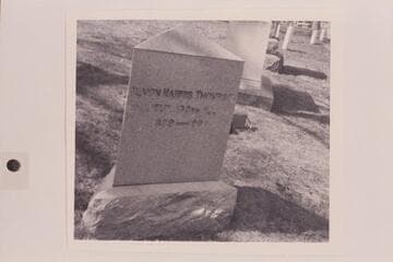 Face of triangular Thompson tombstone in Arlington Cemetery dedicated to Almon Harris Thompson