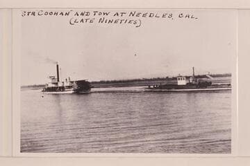 Steamer "Cochan" and tow at Needles, Cal