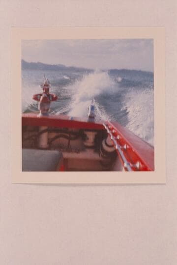 Wake of jet fire boat.  Off Boulder City