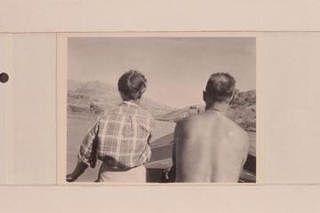 Margaret Marston and Ed Hudson in one of the first trial runs of the "Esmeralda" at Lees Ferry