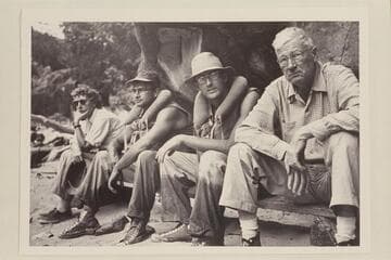 Marie Desloge; Lug Larsen; AK Reynolds; Joe Desloge.  Foot of Triplett Rapid, Canyon of Lodore, Green River